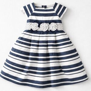 Maggie and Zoe blue and white stripe formal dress size 2T